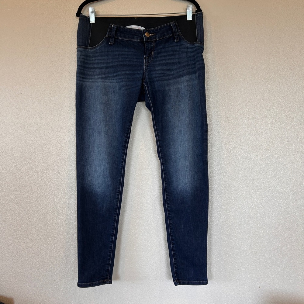Isabel Maternity by Ingrid & Isabel Skinny Jeans Dark Wash Side Panel 4/27R